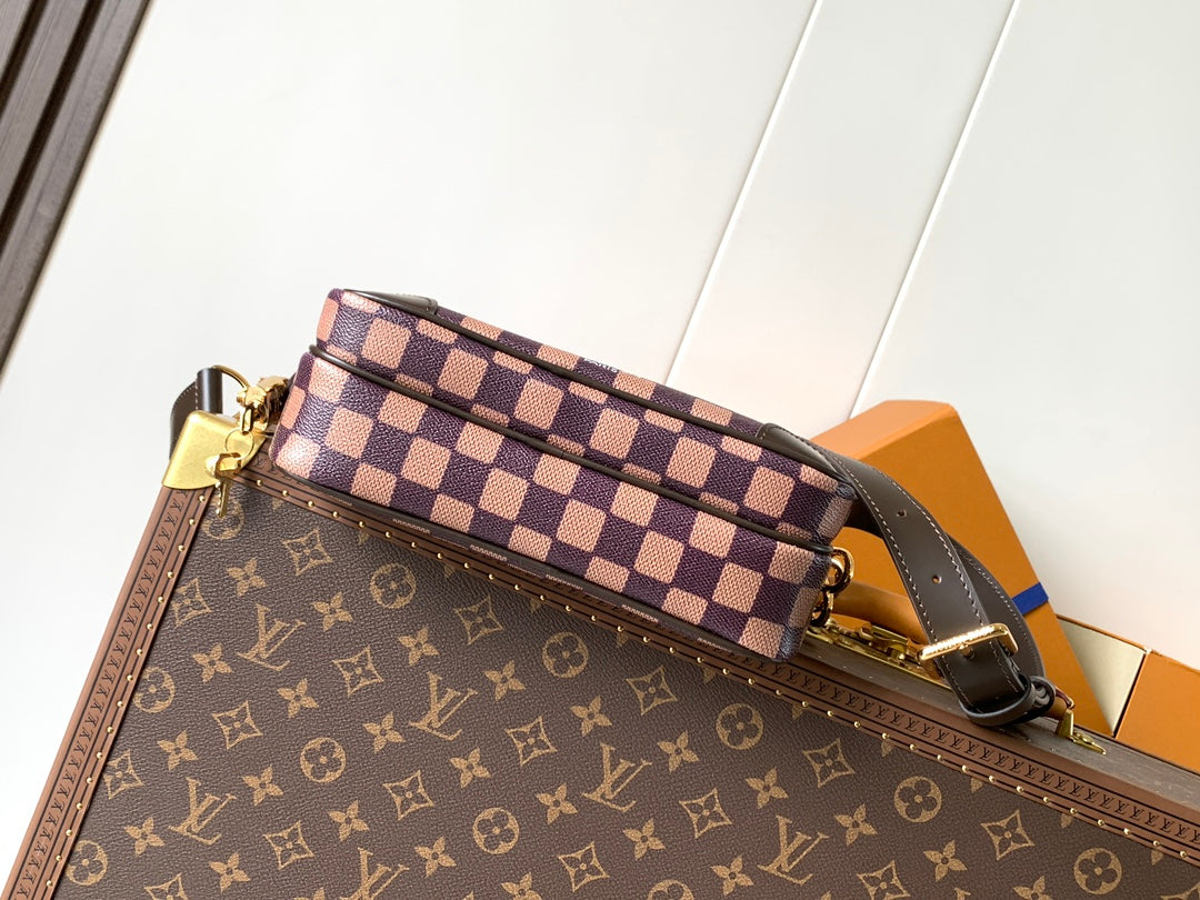 LV N40797 Nil Messenger Bag 25cm Damier Canvas & Leather Trim GHW mysite