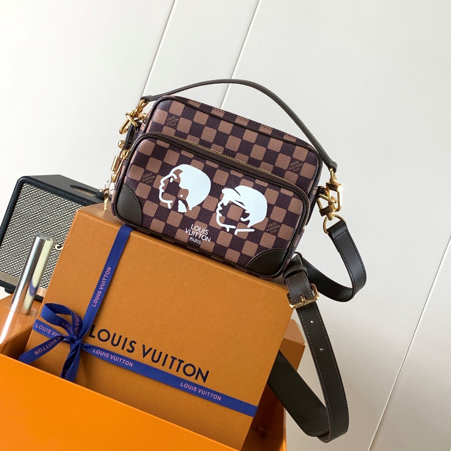 LV N40797 Nil Messenger Bag 25cm Damier Canvas & Leather Trim GHW mysite