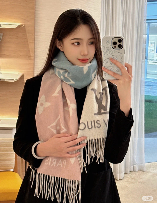 REYKJAVIK GRADIENT SCARF 220 CM IN COLORFUL CASHMERE 399734 mysite