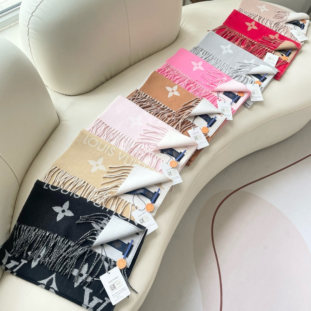 ESSENTIAL SCARF 186 CM IN COPPER BROWN WOOL 399777 mysite