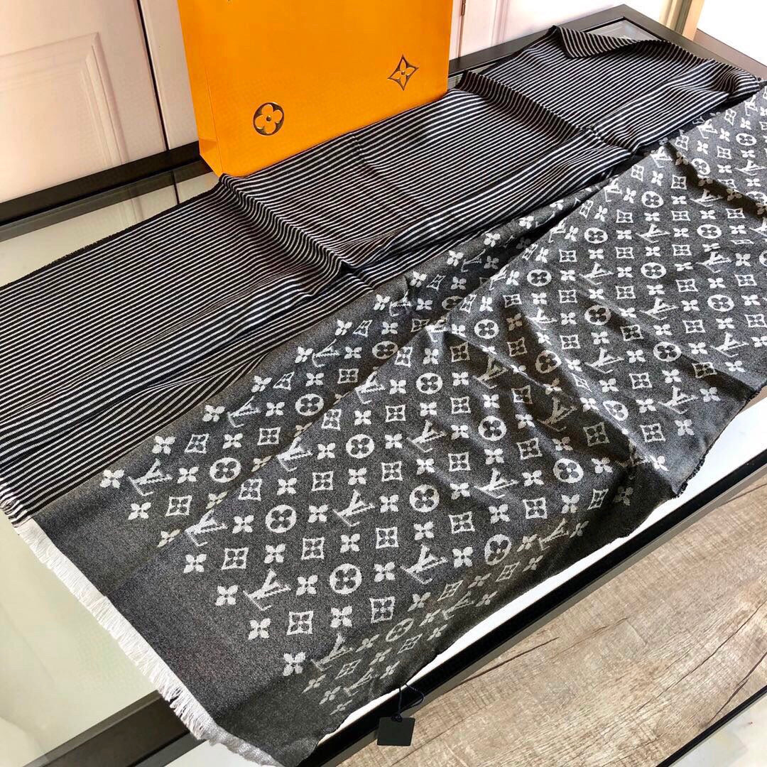 SCARF 200 CM IN BLACK CASHMERE 393009 mysite