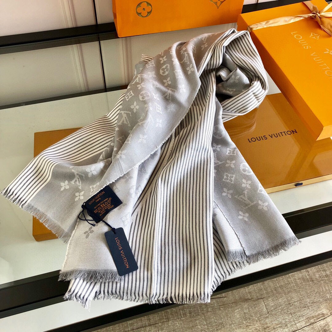 SCARF 200 CM IN LIGHT GRAY CASHMERE 393010 mysite