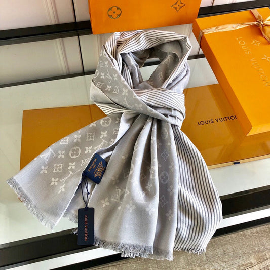 SCARF 200 CM IN LIGHT GRAY CASHMERE 393010 mysite