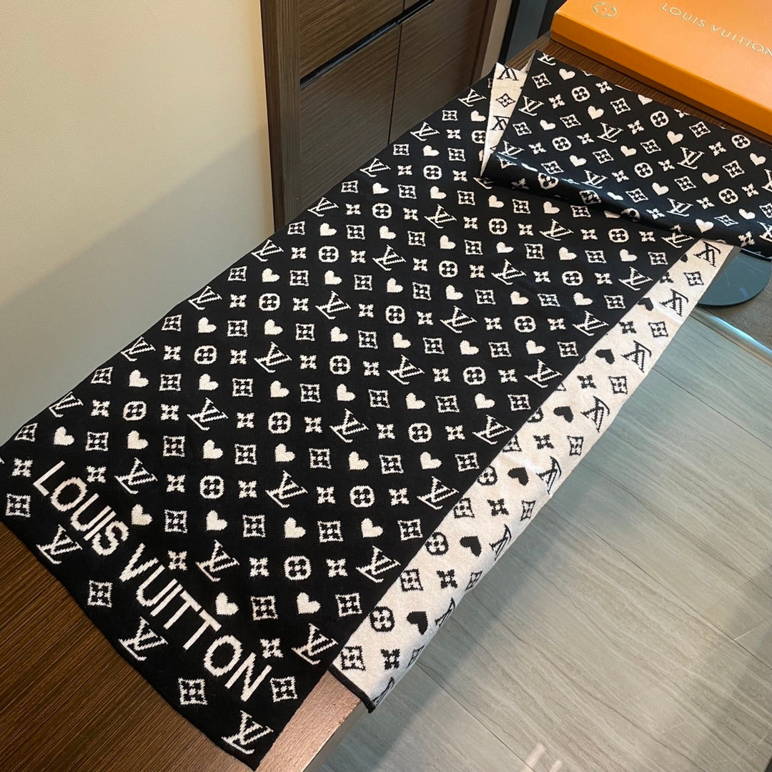 GAME ON SCARF 180 CM IN BLACK CASHMERE 394760 mysite