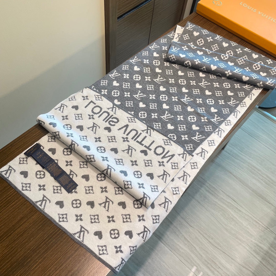 GAME ON SCARF 180 CM IN MOUSE GRAY CASHMERE 394762 mysite