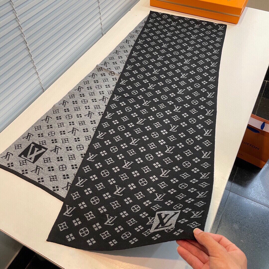 AMAZINGRAM SCARF 200 CM IN BLACK WOOL AND SILK 396531 mysite