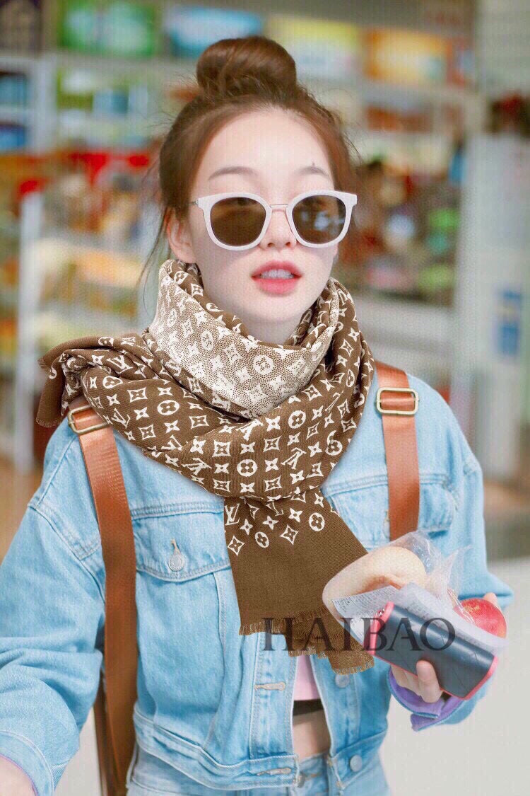 SCARF 200 CM IN PERU BROWN MIX WHITE CASHMERE 398522 mysite