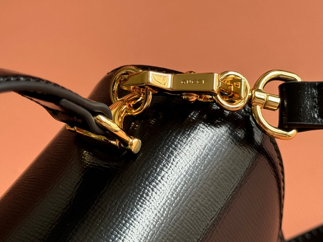 Gucci Horsebit Bag Black Leather 239811 mysite