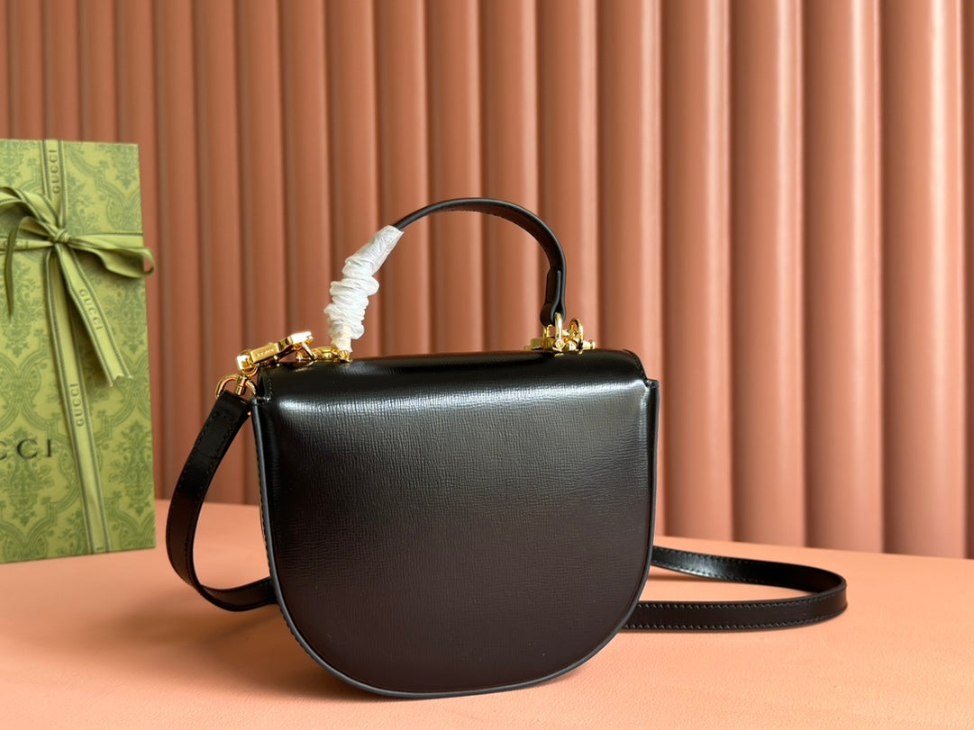 Gucci Horsebit Bag Black Leather 239811 mysite