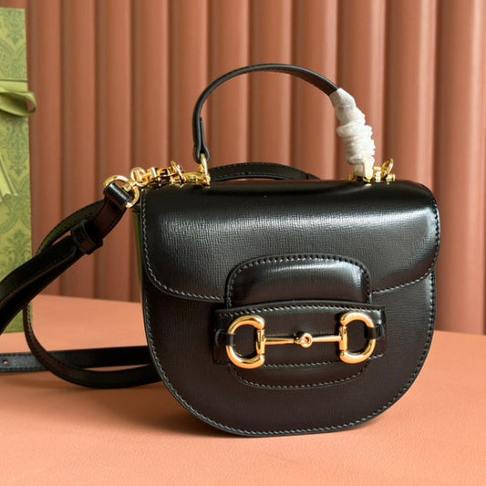 Gucci Horsebit Bag Black Leather 239811 mysite