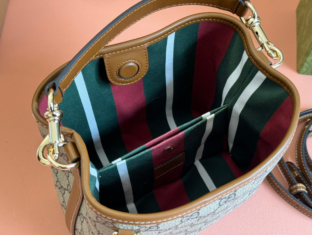 Gucci Ophidia 20.5cm Bag Ebony Brown Canvas 248565 mysite