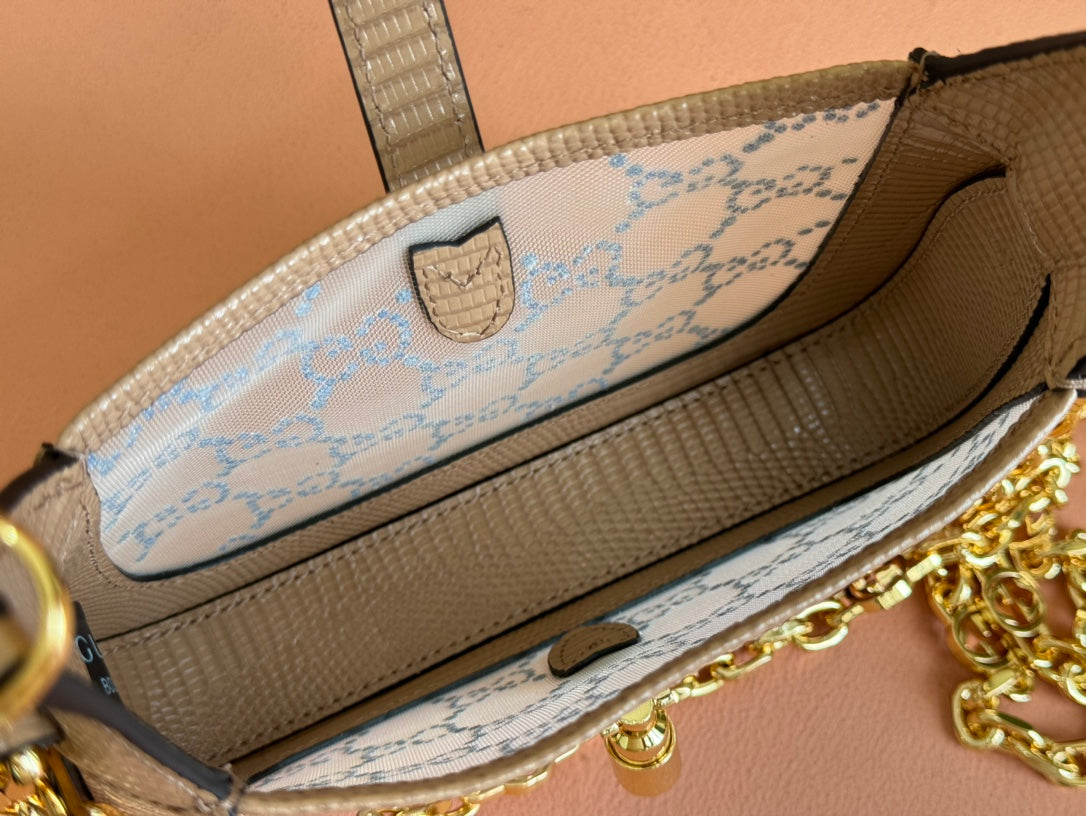 Gucci Jacket Bag Pink Lizard Rhinestones 248588 mysite