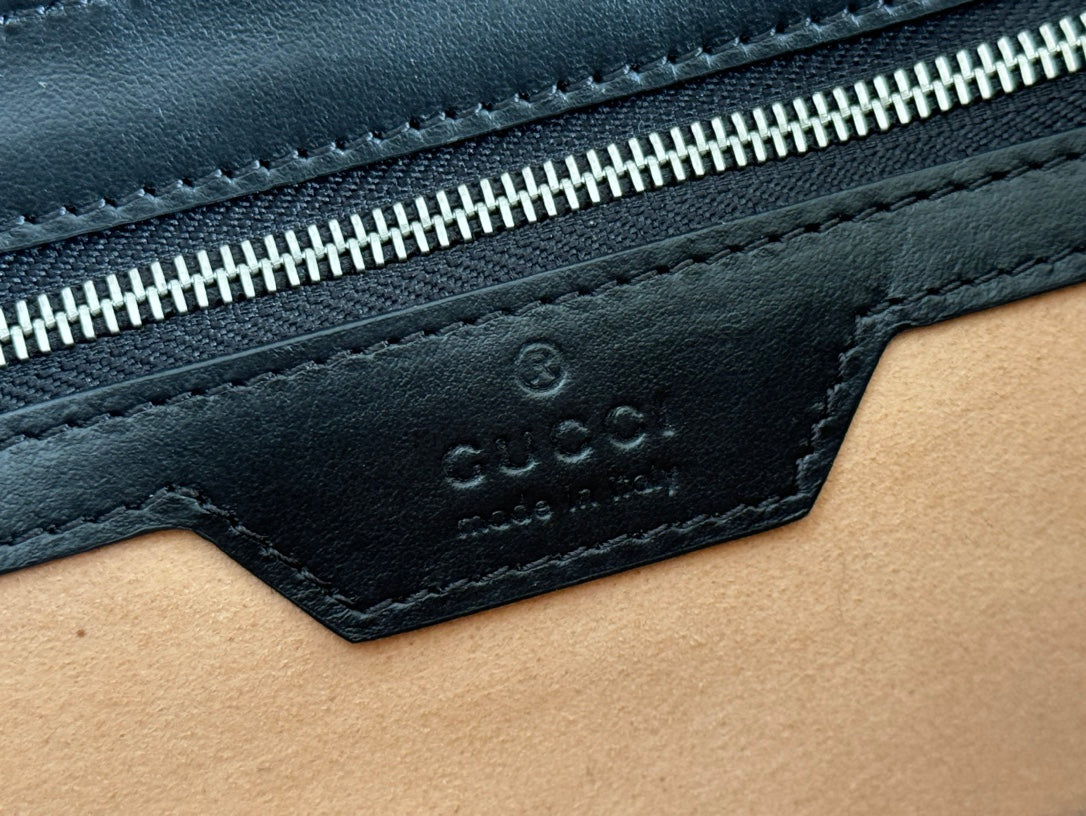 Gucci GG Marmont 26 Bag with Silver Hardware Black Calfskin 248245 mysite