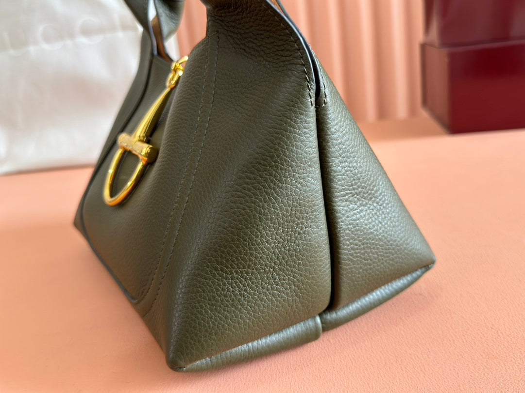 Gucci Softbit Shoulder Bag Green Calfskin mysite