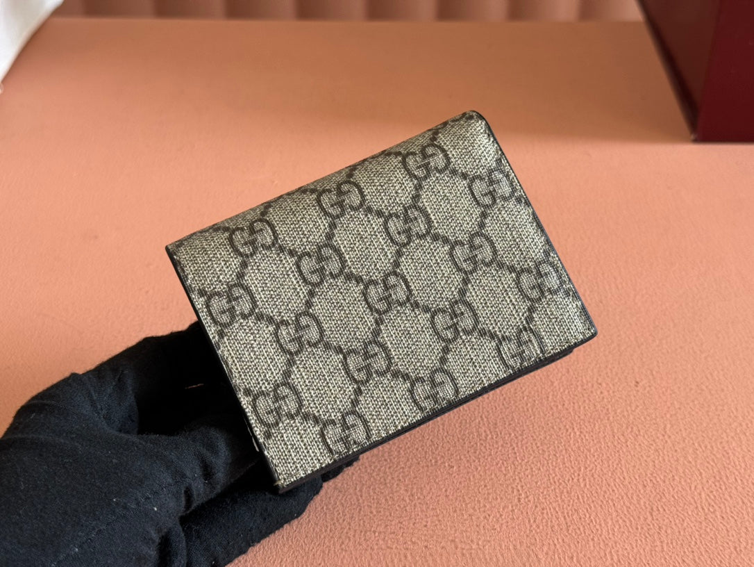 Gucci Marmont Wallet Ebony mix Black Canvas Leather 250957 mysite