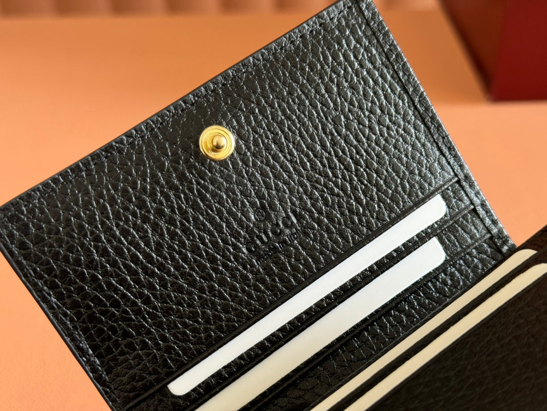 Gucci Marmont Wallet Ebony mix Black Canvas Leather 250957 mysite