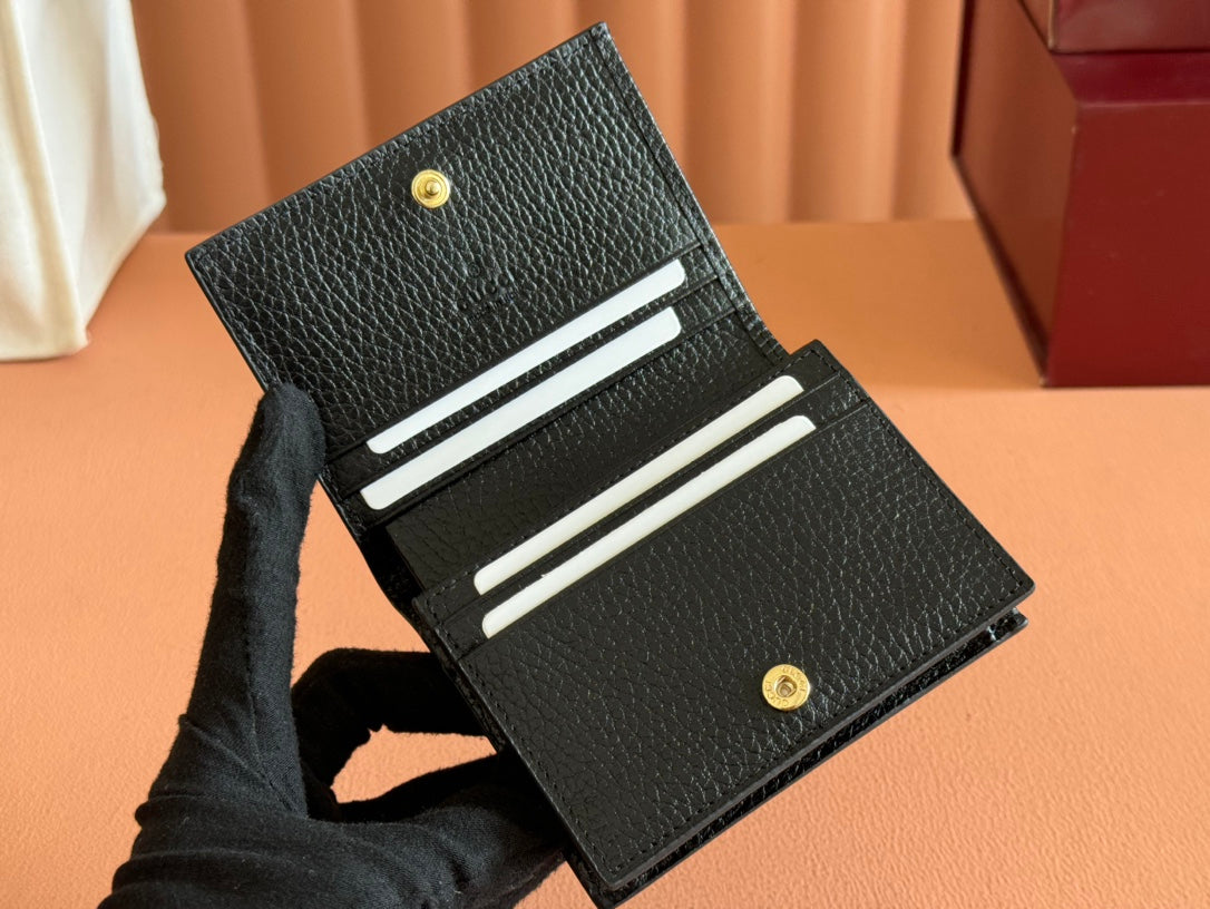 Gucci Marmont Wallet Ebony mix Black Canvas Leather 250957 mysite