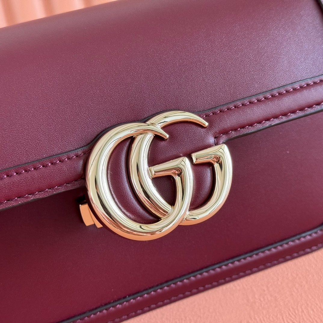 GG Go Small Shoulder Bag Dark Burgundy Cafskin 272153 mysite