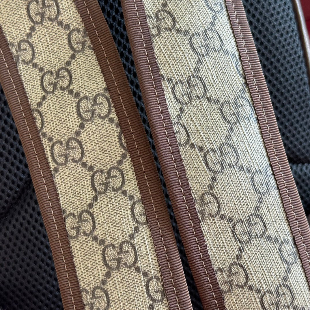 GG Small Ophidia Backpack Beige & Dark Brown GG Monogram Fabric 272187 mysite