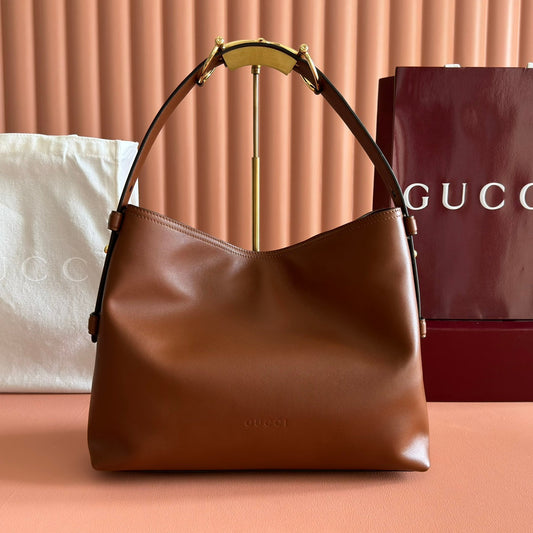 GG Beatrix Medium Tote Bag Brown Smooth Leather GHW 272126 mysite