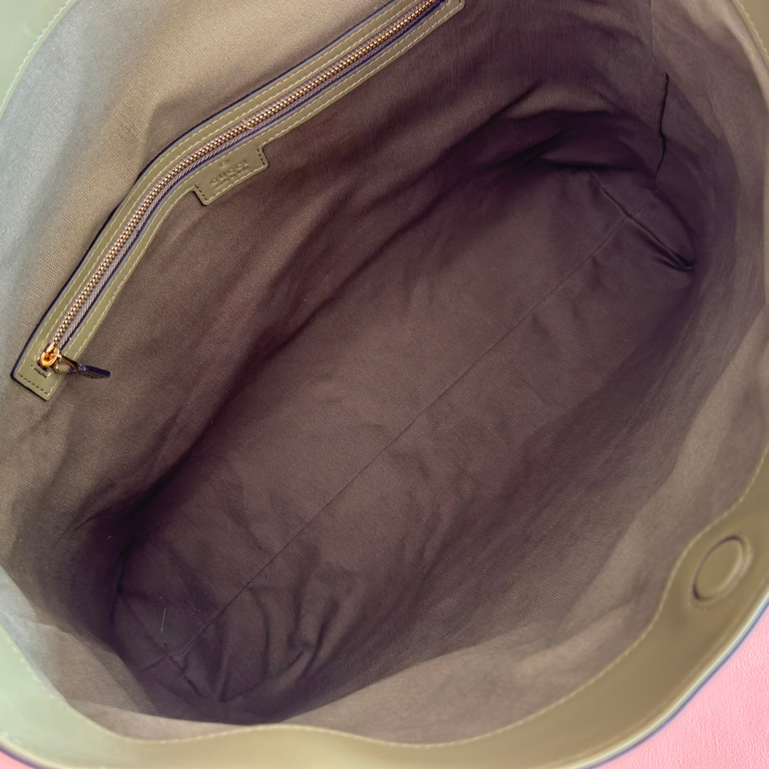 GG Beatrix Large Tote Bag Olive Green Smooth Leather GHW 272148 mysite