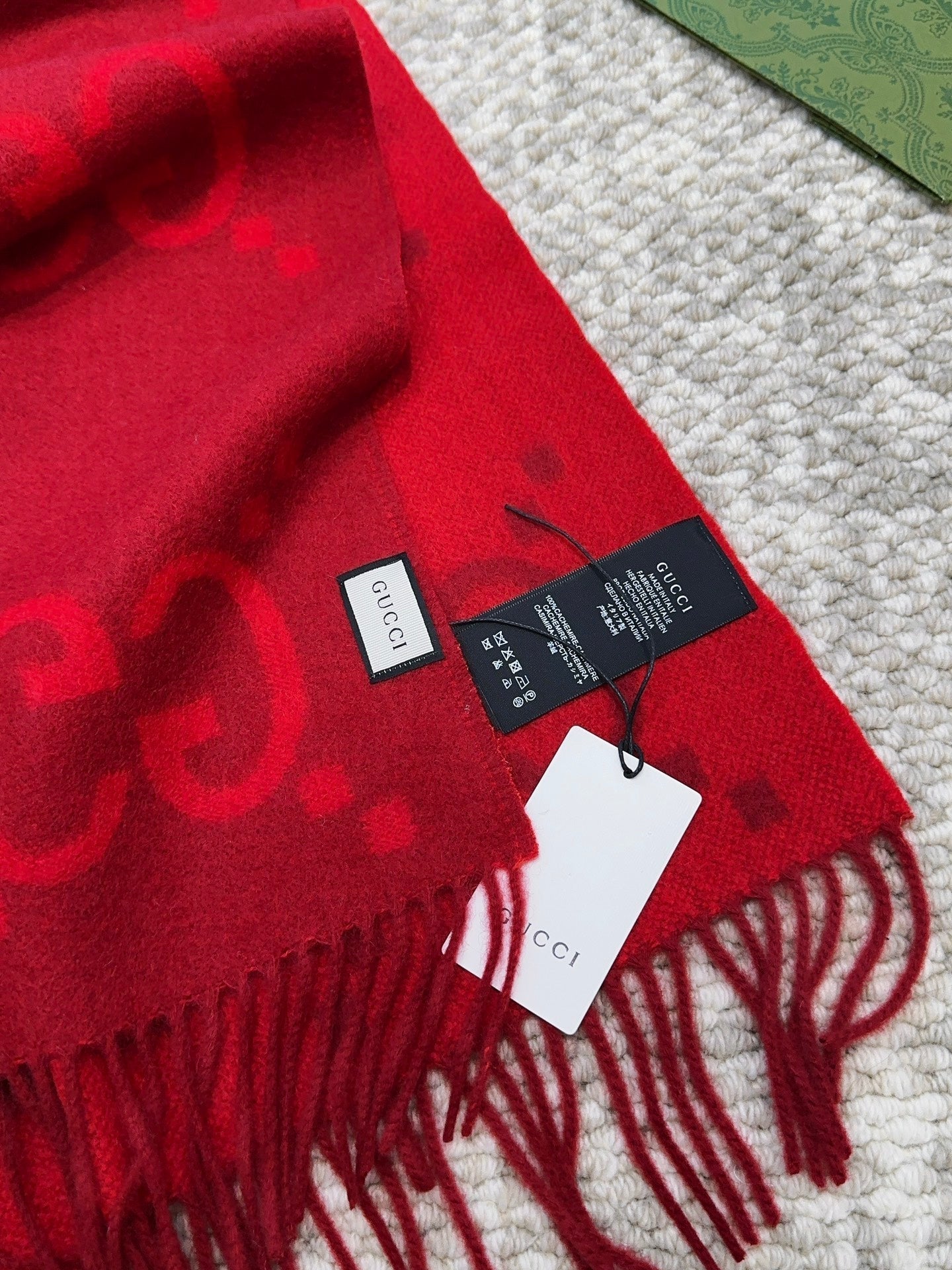 SCARF 200 CM IN CHERRY RED CASHMERE 396378 mysite
