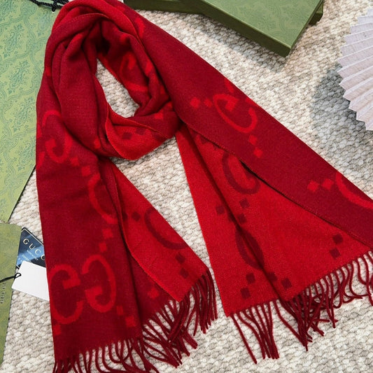 SCARF 200 CM IN CHERRY RED CASHMERE 396378 mysite