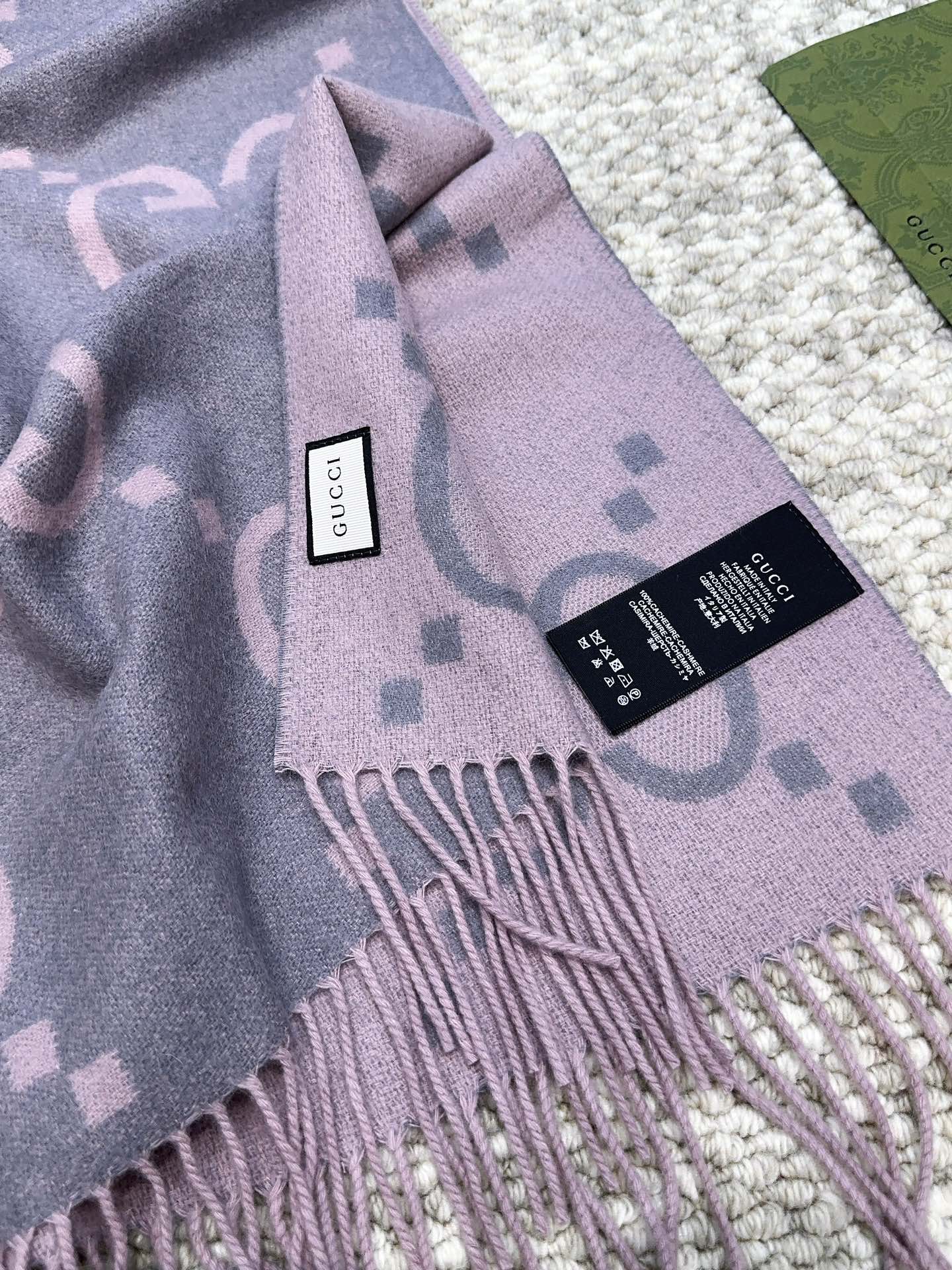 SCARF 200 CM IN LIGHT PINK MIX GRAY CASHMERE 396379 mysite
