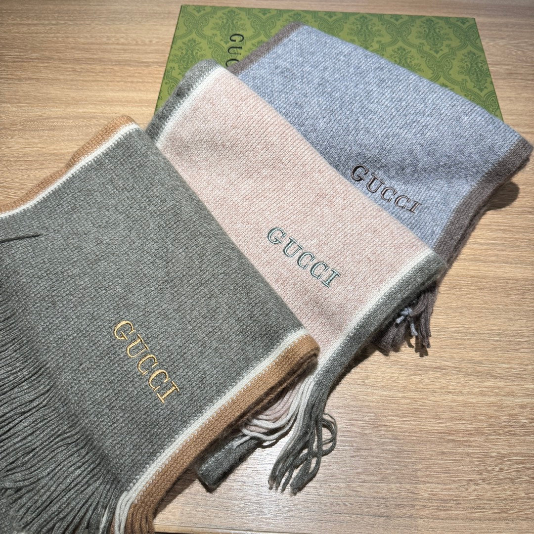 SCARF 180 CM IN SMOKE GRAY MIX BROWN WOOL 403966 mysite