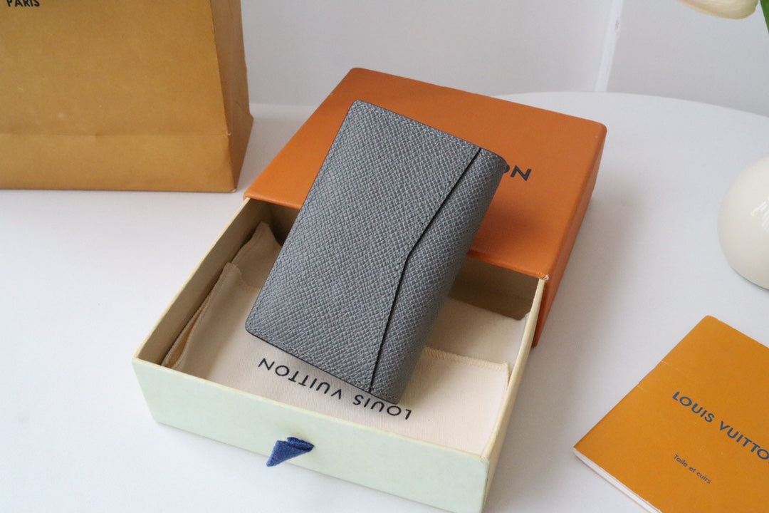 LV M11581 Pocket Organizer Gray Blue Cowhile 224134 mysite