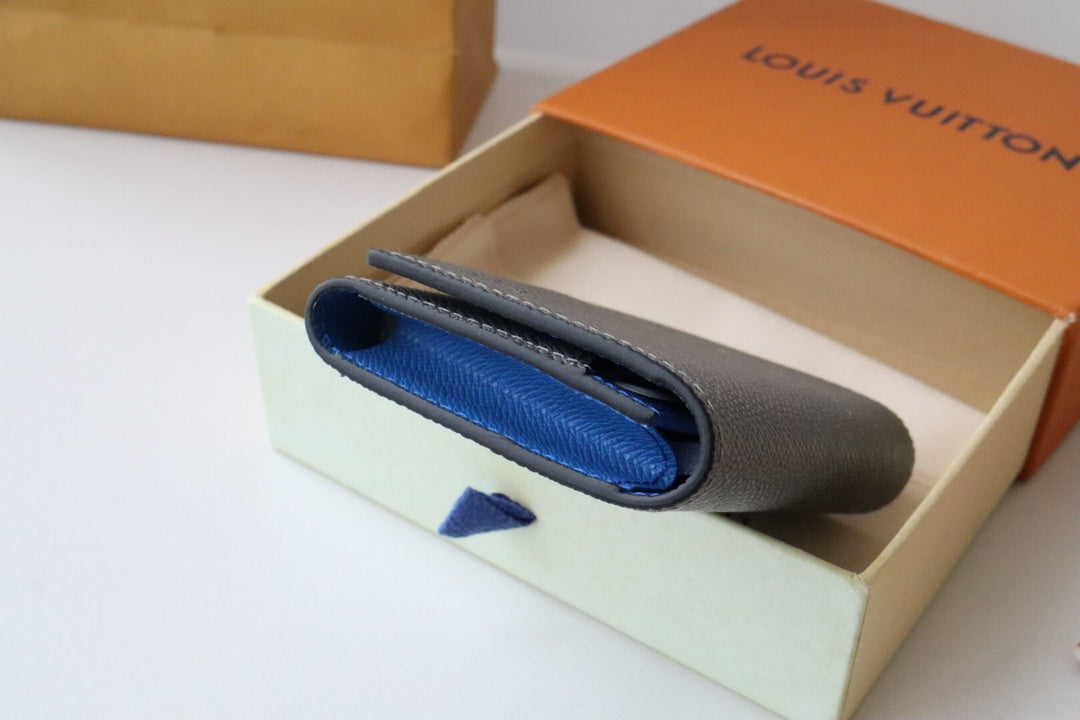 LV M11583 Business Card Holder Gray Blue Cowhile 224135 mysite