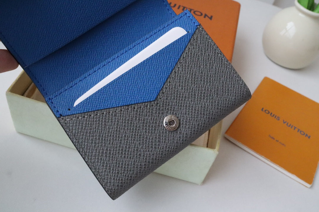 LV M11583 Business Card Holder Gray Blue Cowhile 224135 mysite