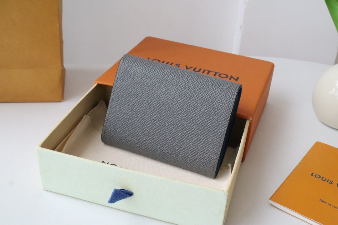 LV M11583 Business Card Holder Gray Blue Cowhile 224135 mysite