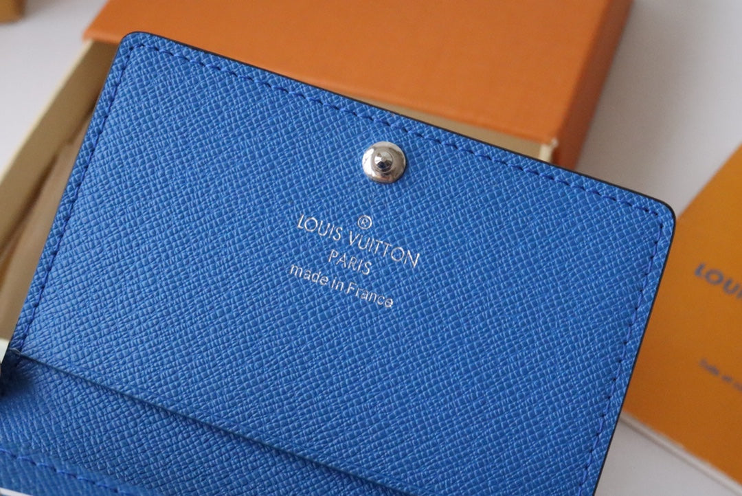 LV M11583 Business Card Holder Gray Blue Cowhile 224135 mysite