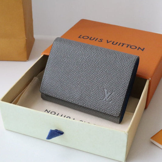 LV M11583 Business Card Holder Gray Blue Cowhile 224135 mysite