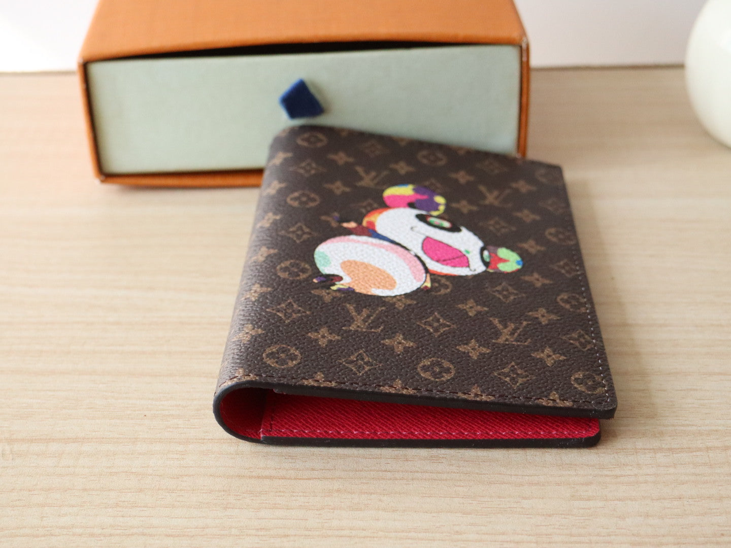 LV x TM M14164 Passport Cover with Panda Printed Brown Monogram Canvas mysite