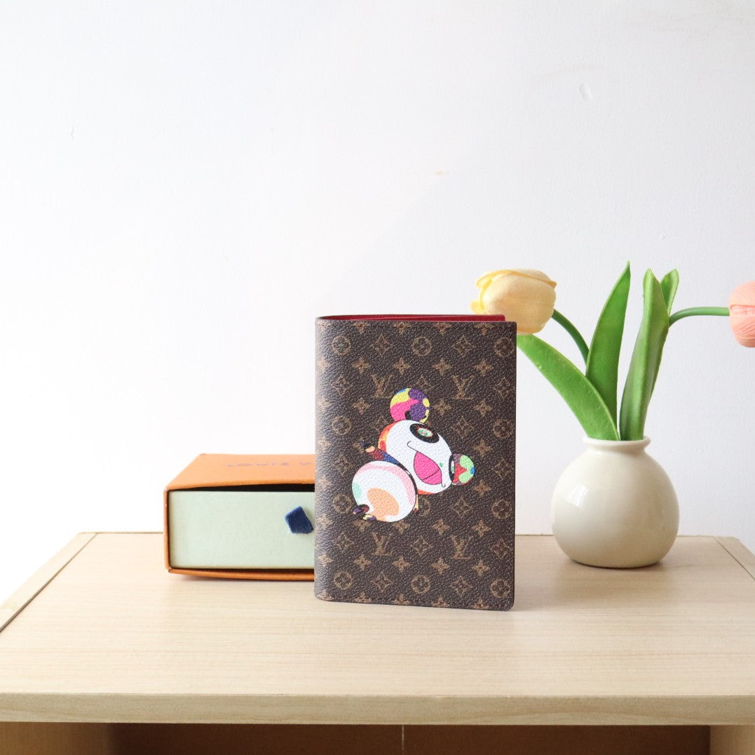 LV x TM M14164 Passport Cover with Panda Printed Brown Monogram Canvas mysite