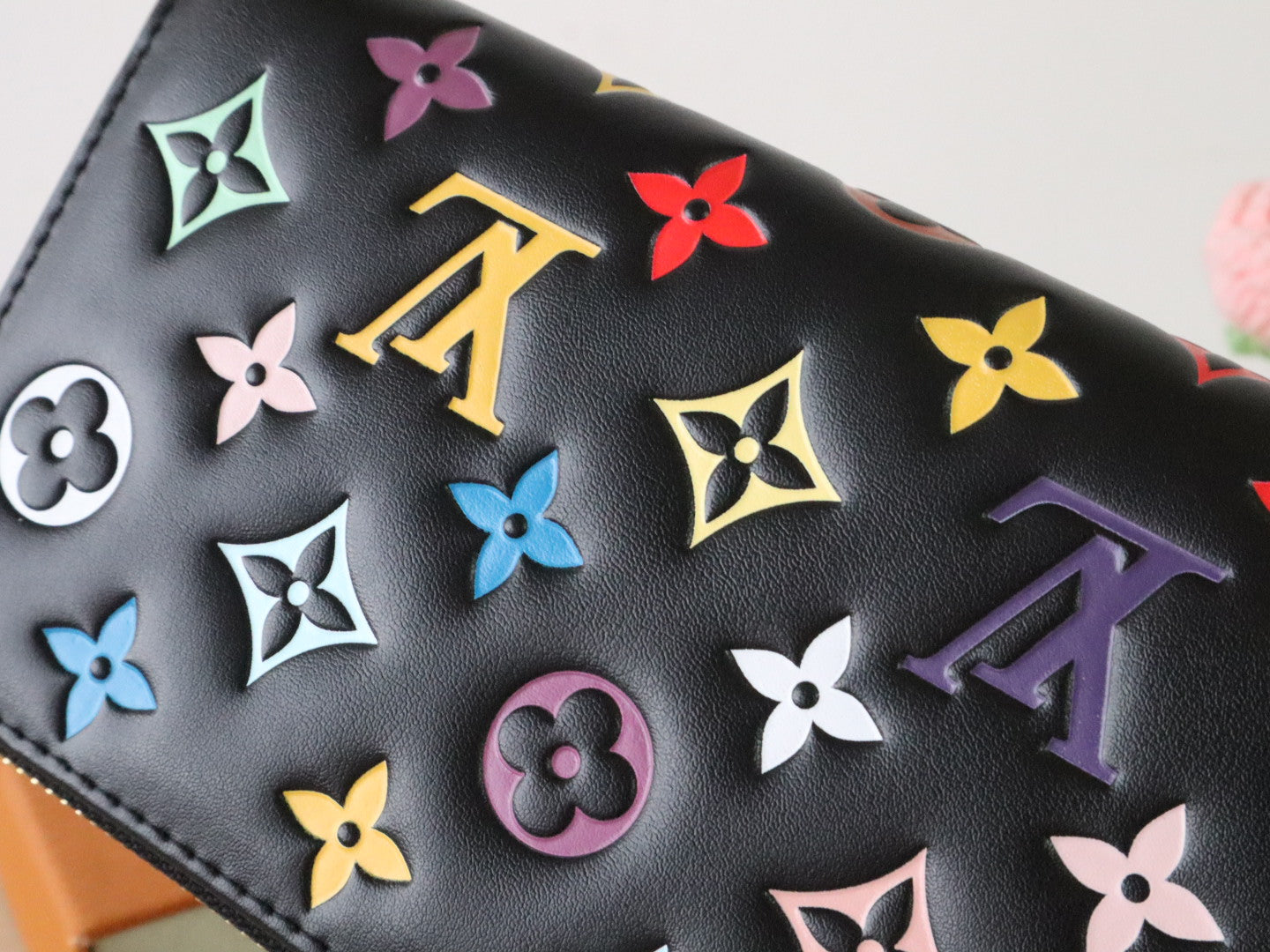 LV × TM Zippy Wallet 19.5cm Multicolor Monogram Embossed Lambskin GHW mysite