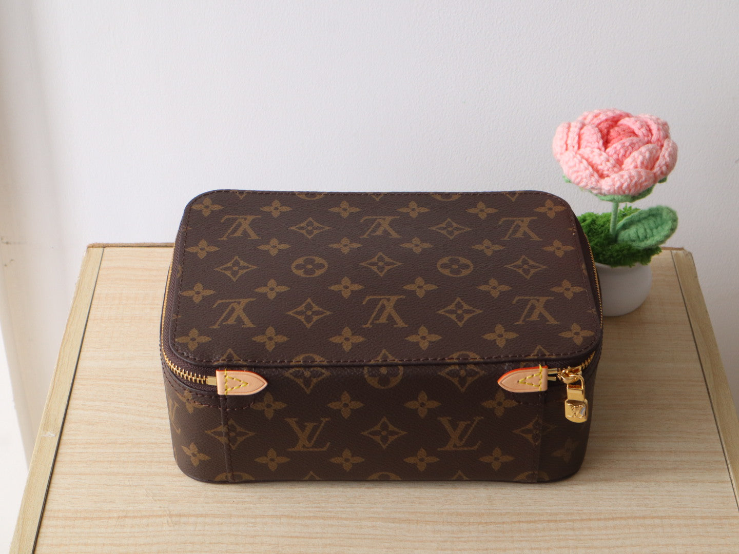 LV M43689 Packing Cube MM Brown Monogram Canvas & Cowhide mysite