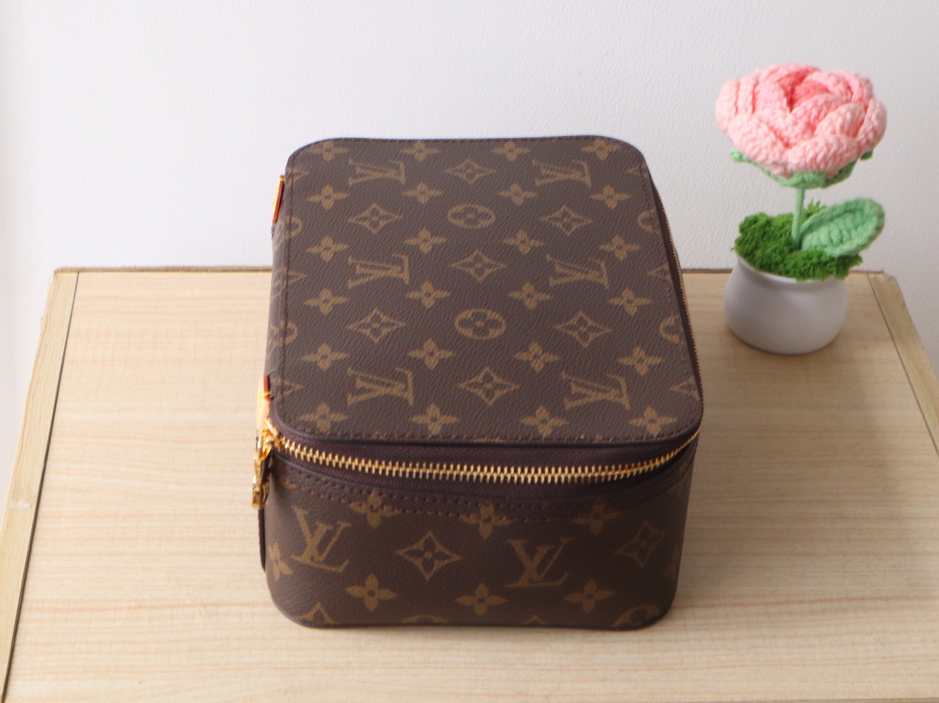 LV M43689 Packing Cube MM Brown Monogram Canvas & Cowhide mysite