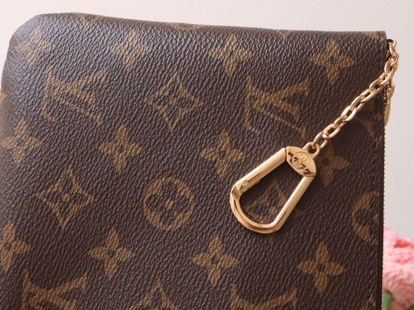 LV Pochette Clés Medium 24cm Brown Monogram Canvas GHW mysite