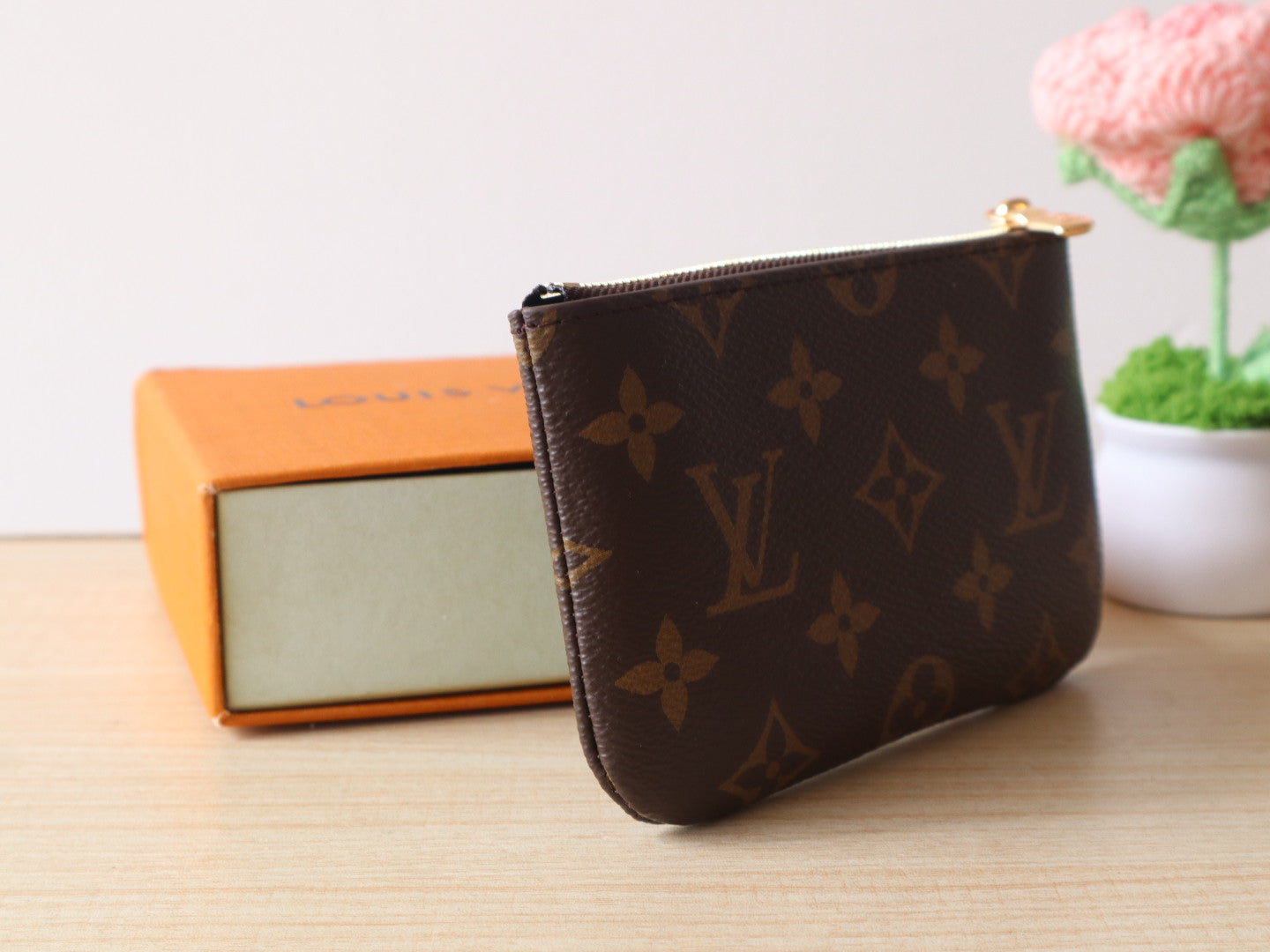 LV Pochette Clés Medium 15cm Brown Monogram Canvas GHW mysite