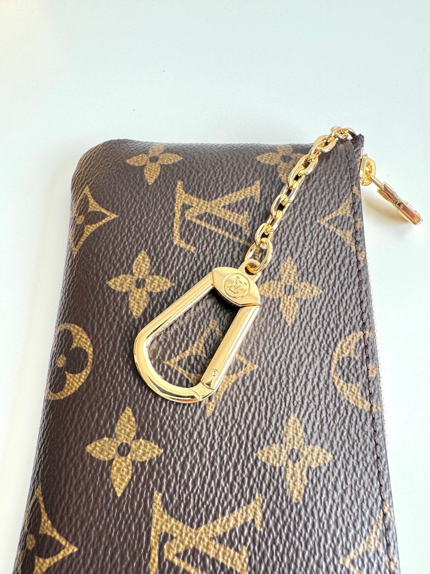 LV Pochette Clés Medium 15cm Brown Monogram Canvas GHW mysite