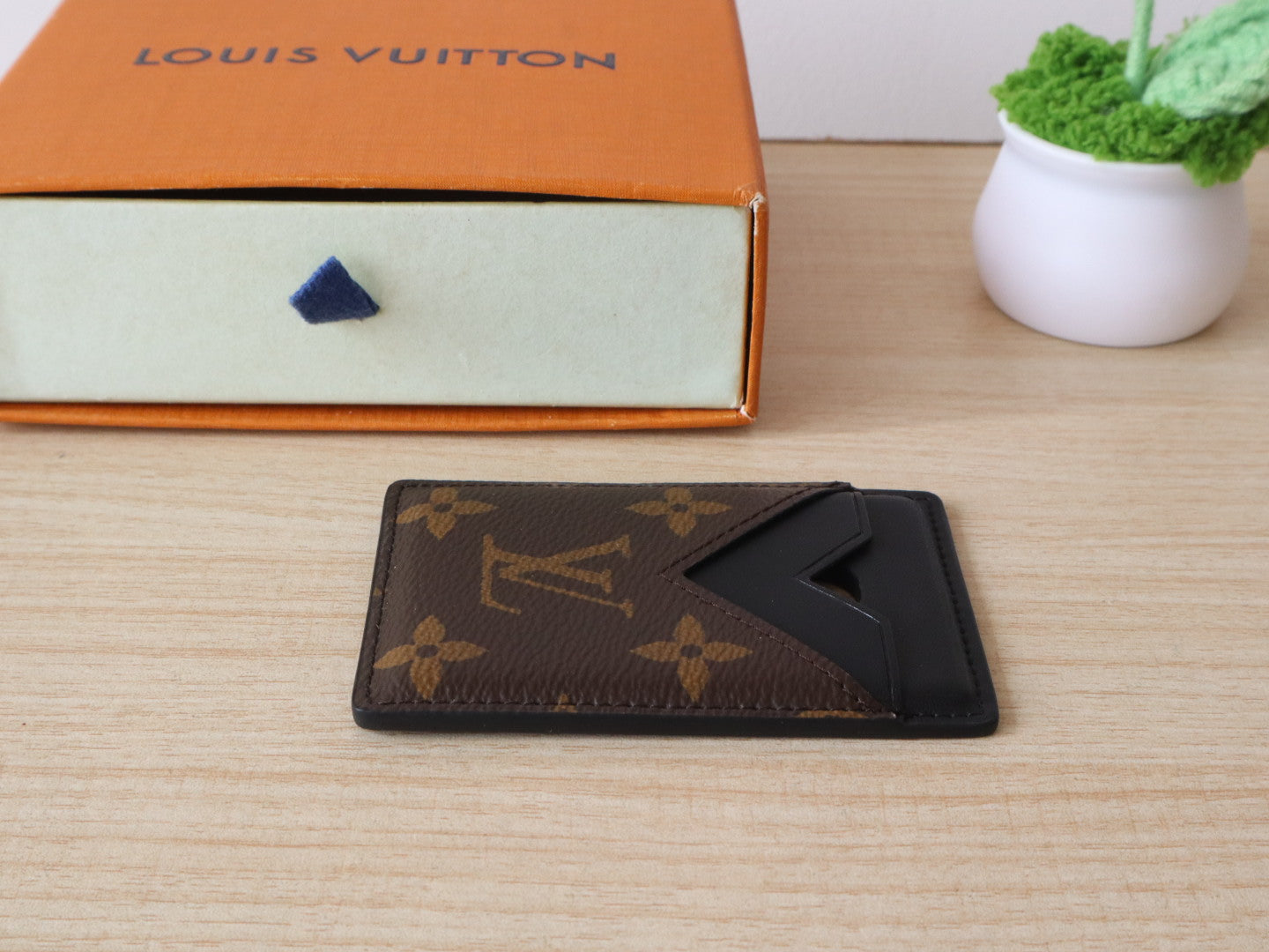 LV Porte-Cartes Magnet Brown Black Monogram Canvas & Cowhide mysite