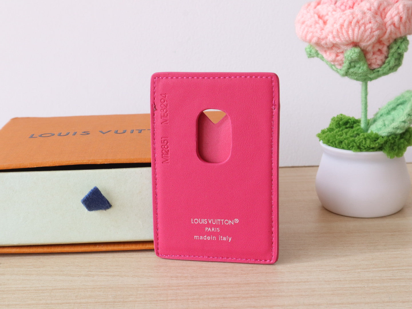 LV Porte-Cartes Magnet Brown Pink Monogram Canvas & Cowhide mysite