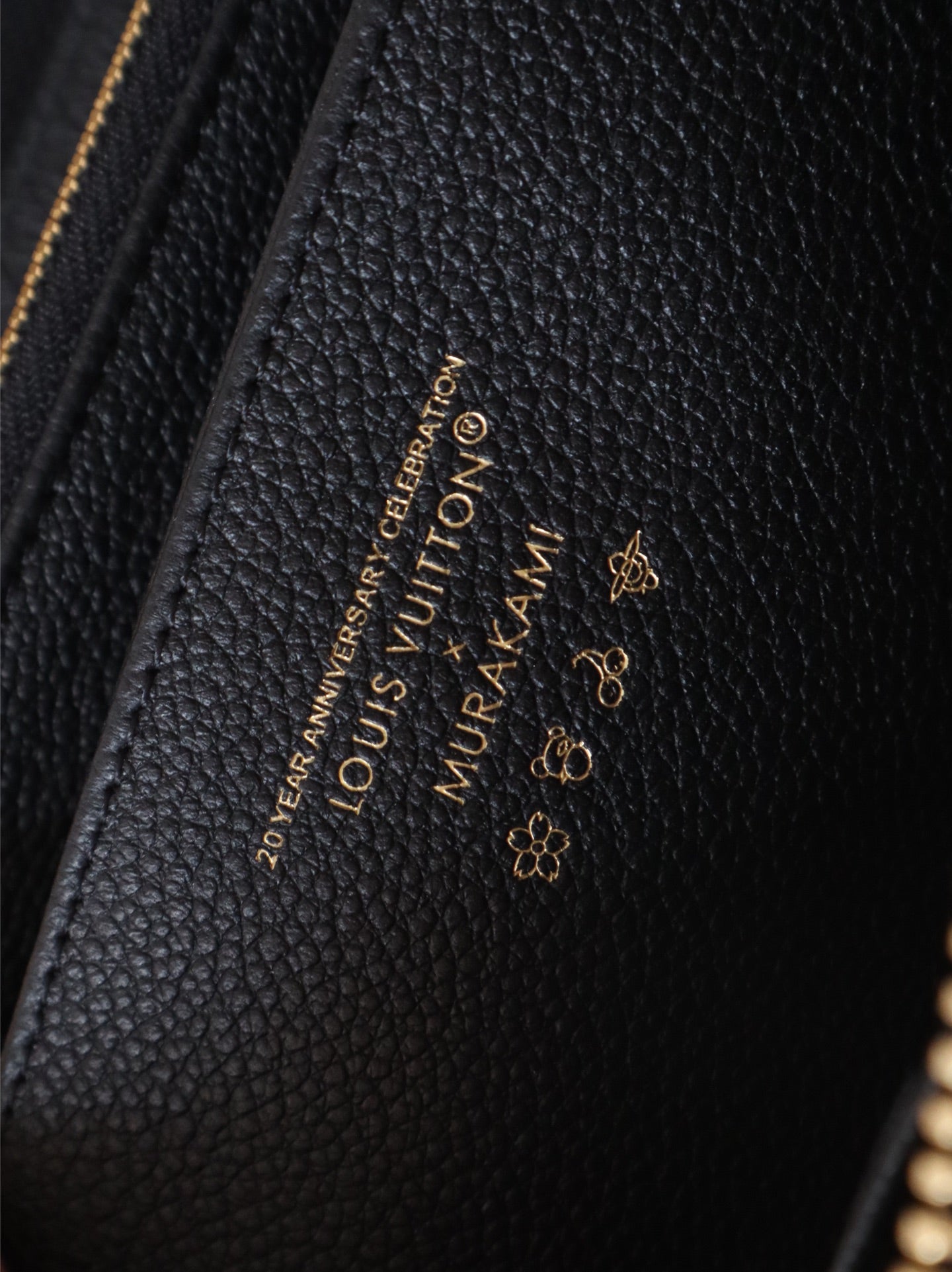 LV × TM Zippy Wallet Panda Black Monogram-embossed Cowhide mysite