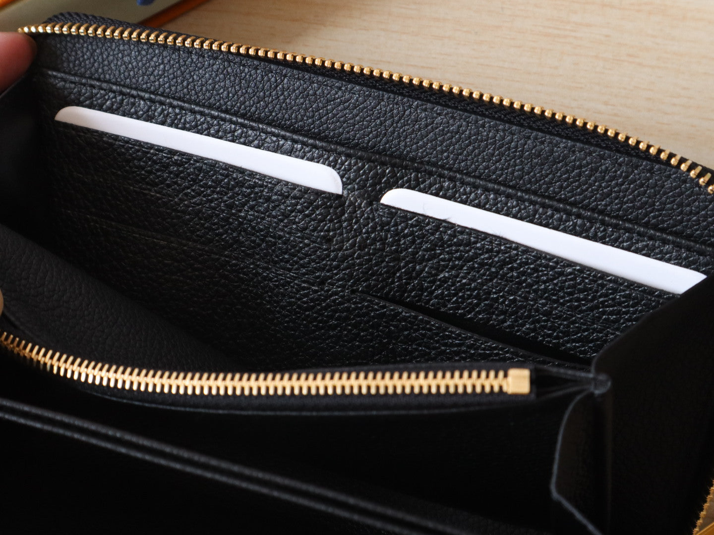 LV × TM Zippy Wallet Panda Black Monogram-embossed Cowhide mysite