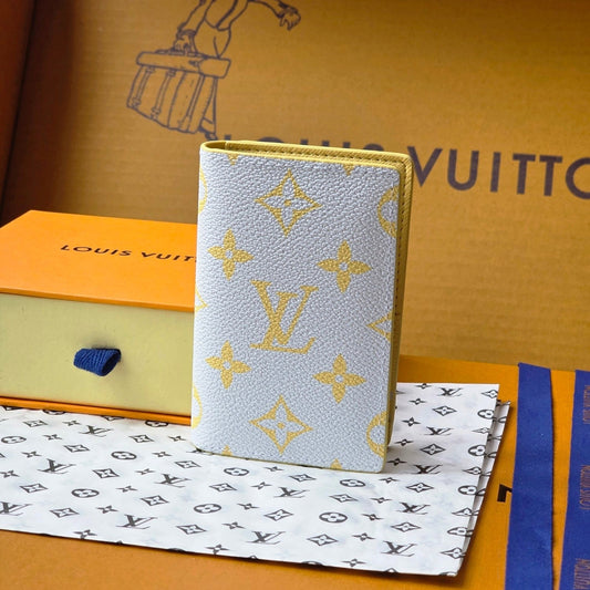 LV M14769 Pocket Organizer Gray Yellow Monogram Glow Canvas & Cowhide mysite