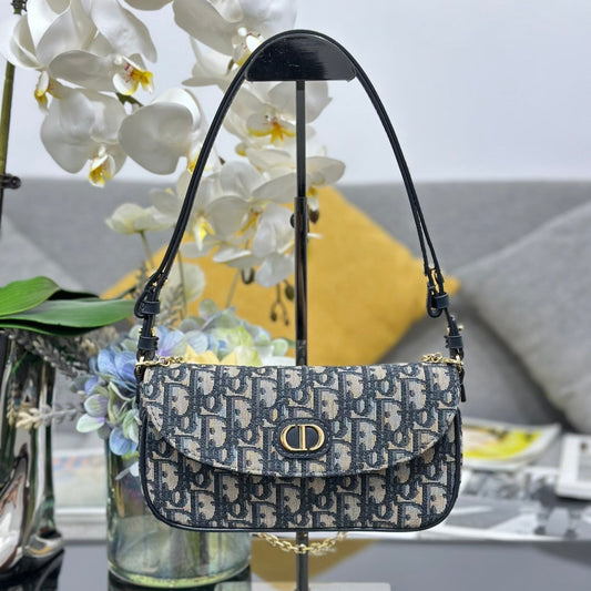 CD D-Vine's new chain bag 22 blue oblique fabric mysite