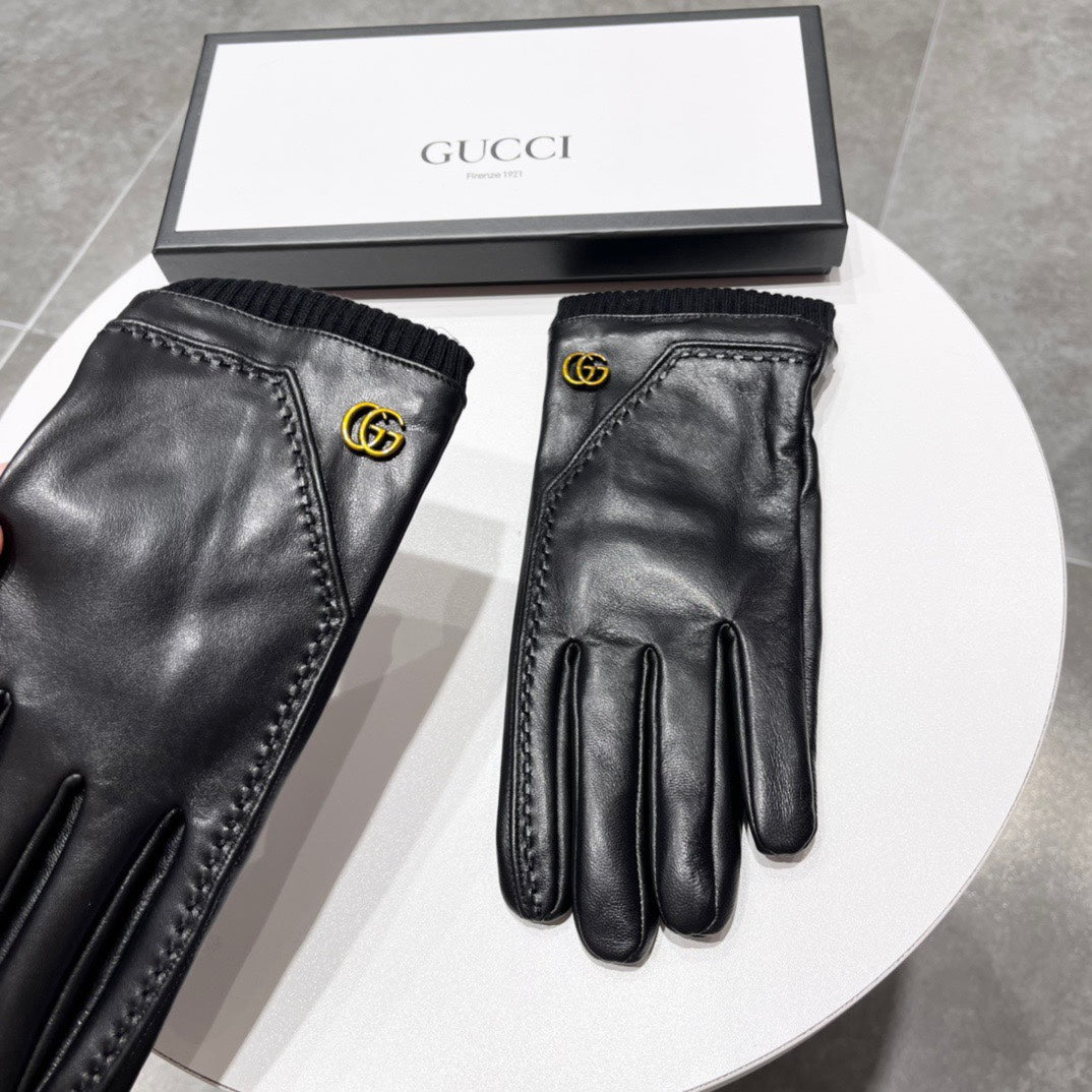 TOUCHSCREEN GLOVES IN BLACK LAMBSKIN MIX WOOL 130577 mysite